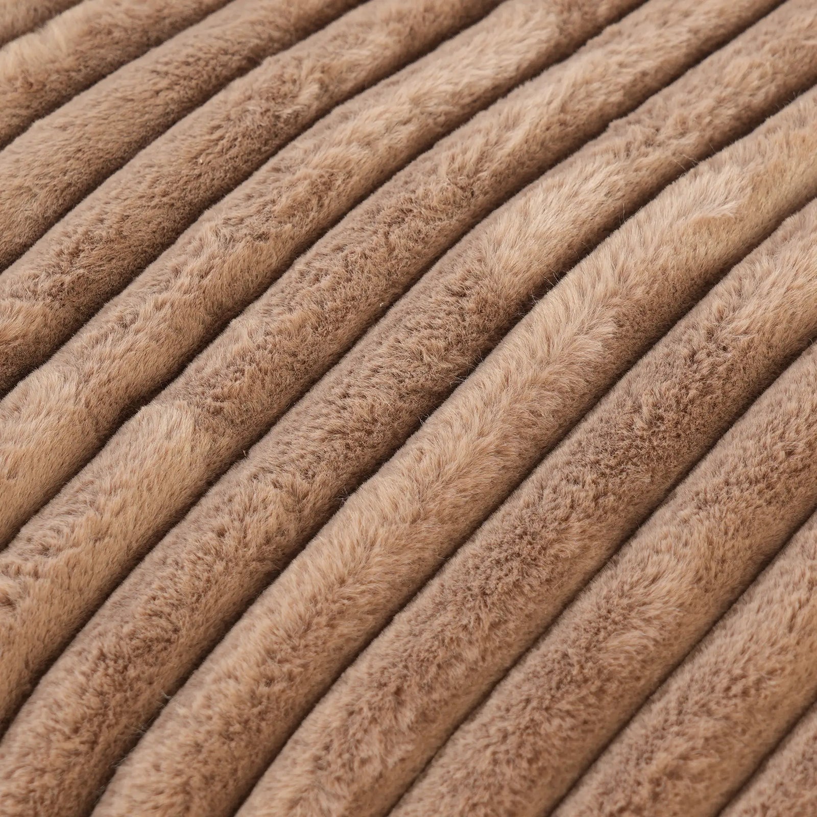 Sofá de dos plazas Deluxe Cloud, color marrón, lavable | 2 piezas, tela de felpa, diseño modular