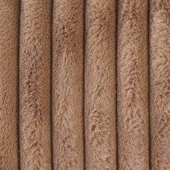 Deluxe Classic Cloud Sectional Sofas Covers | Cloud Plush Fabric 4-Seater With 2 Ottomans Brown Covers