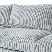 Deluxe Classic Cloud Sectional Sofas | Light Grey Plush Fabric U shaped Sectionals 4-seaters