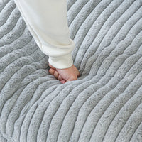 Deluxe Classic Cloud Sectional Sofas | Light Grey Plush Fabric U shaped Sectionals 4-seaters