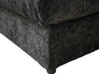 Sofá seccional de 4 plazas Deluxe Cloud negro | 4 piezas, tela de chenilla mezcla de lino, fundas de cojín lavables