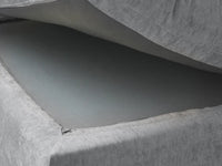 Puf Deluxe Cloud gris claro | 1 pieza (incluye 1 puf), tela de chenilla mezcla de lino, fundas de cojín lavables