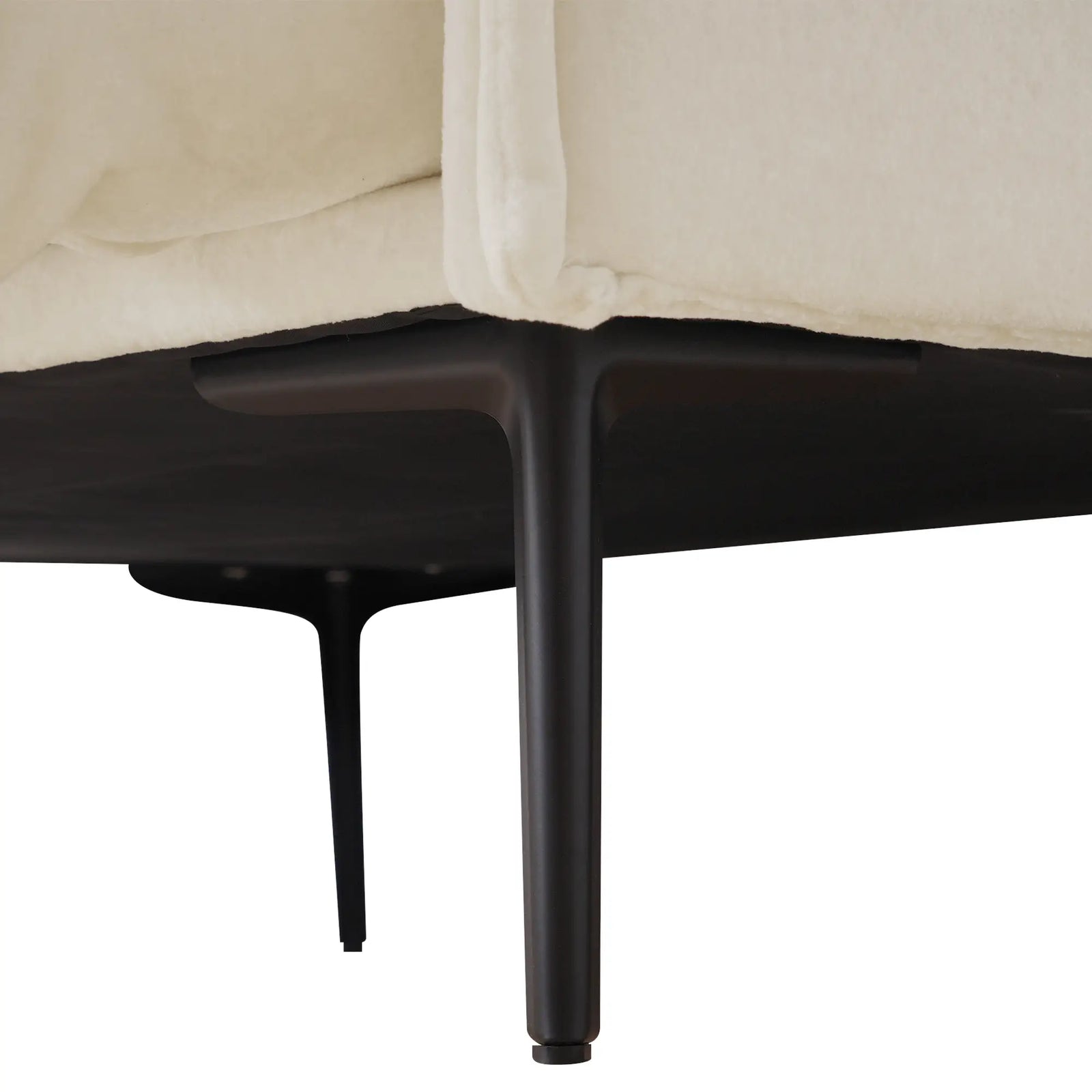 Sofá modular seccional de lujo Cloud de 2 plazas color beige con chaise longue | 3 piezas (incluye 1 otomana), tela de terciopelo, ideal para espacios pequeños.