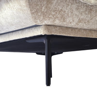 Deluxe Urban Cloud Sectional Sofas | 1-Piece Velvet Brown Ottoman
