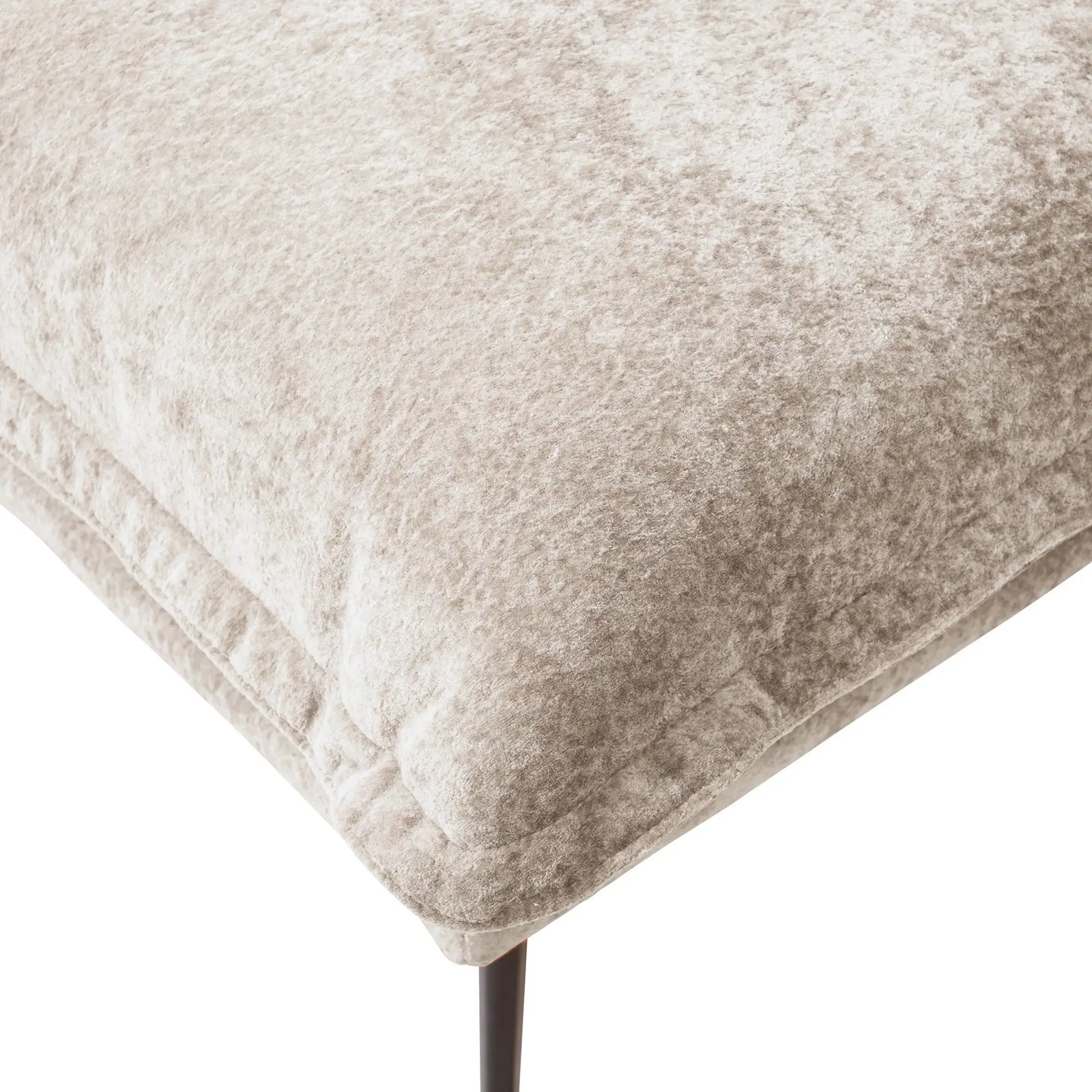 Sofá modular de dos plazas Deluxe Cloud, color marrón | 2 piezas, tela de terciopelo, ideal para apartamentos.