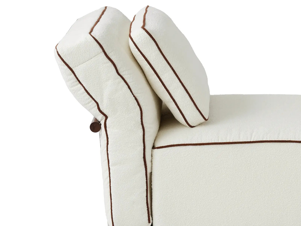 Deluxe Cloud 5-Seater Beige Large Space Sofa-Sets | 6-Piece (Includes 1 Ottoman), Bouclé Sherpa-Like Fabric, Easy To Clean