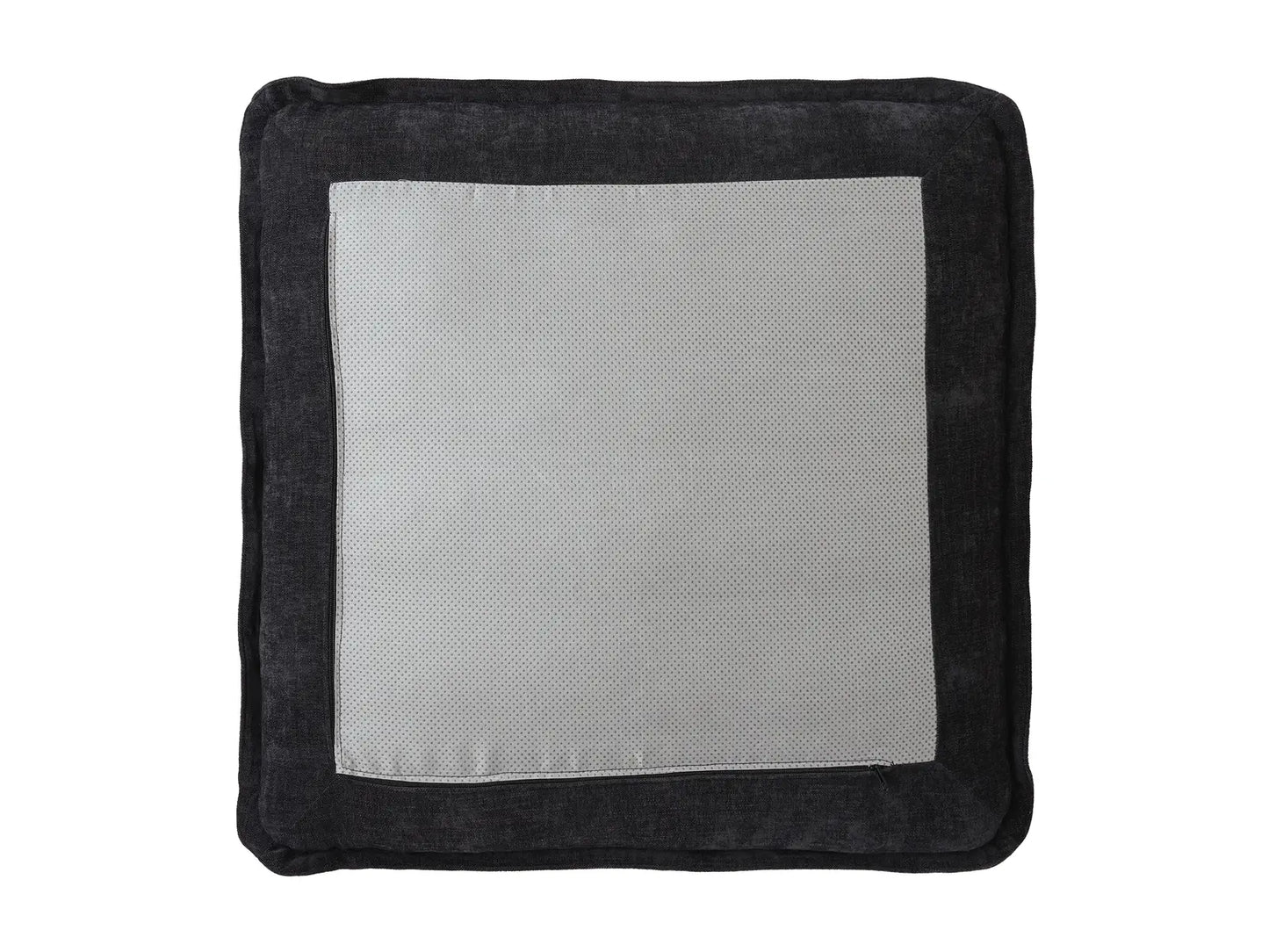 Deluxe Cloud 5-Seater Black Sofa Set | 6-Piece (Includes 1 Ottoman), Linen Look Poly Fabric, Washable Cushion Covers