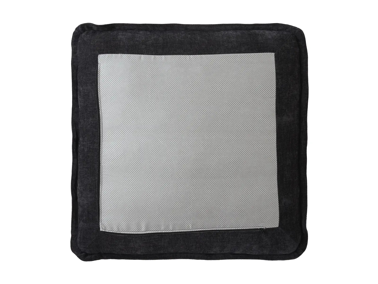 Deluxe Cloud 5-Seater Black Sofa Set | 6-Piece (Includes 1 Ottoman), Linen Look Poly Fabric, Washable Cushion Covers