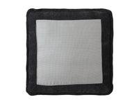 Deluxe Cloud 5-Seater Black Sofa Set | 6-Piece (Includes 1 Ottoman), Linen Look Poly Fabric, Washable Cushion Covers