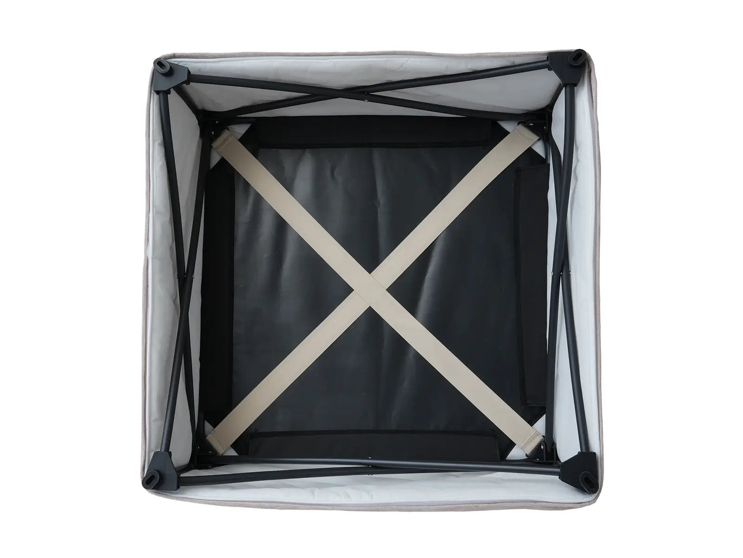 Deluxe Cloud Khaki Ottoman | 1-Piece (Includes 1 Ottoman), Linen Look Poly Fabric, Washable Cushion Covers