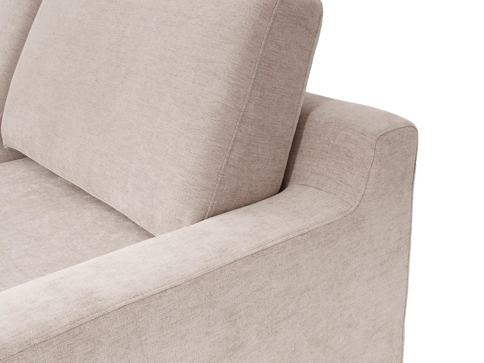 Deluxe Cloud 4-Seater Khaki Sofa Set | 7-Piece (Includes 3 Ottomans), Linen Look Poly Fabric, Washable Cushion Covers