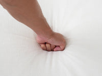 Deluxe Cloud White Ottoman | 1-Piece (Includes 1 Ottoman), Linen Look Poly Fabric, Easy To Clean