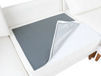 Deluxe Cloud White Ottoman | 1-Piece (Includes 1 Ottoman), Linen Look Poly Fabric, Easy To Clean