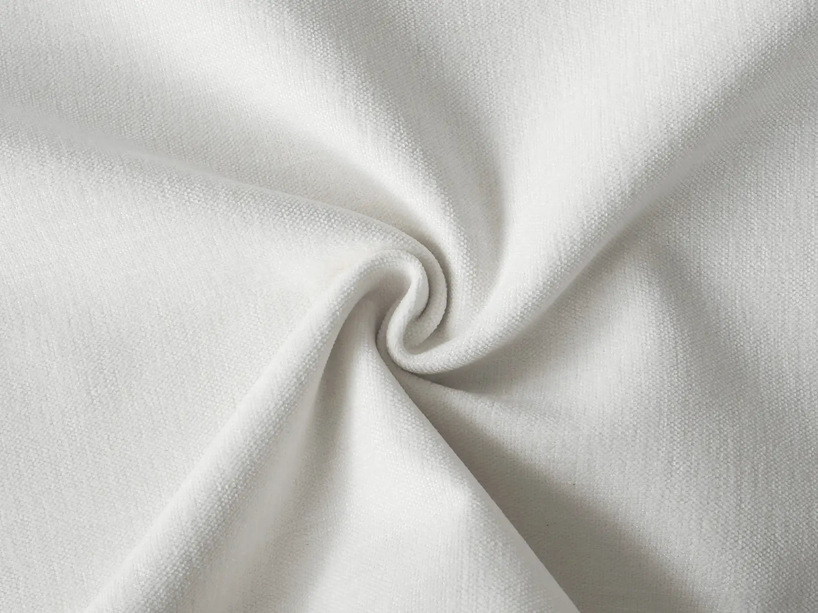 Deluxe Cloud White Ottoman | 1-Piece (Includes 1 Ottoman), Linen Look Poly Fabric, Easy To Clean