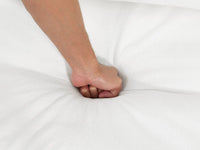 Deluxe Cloud White Ottoman | 1-Piece (Includes 1 Ottoman), Linen Look Poly Fabric, Easy To Clean