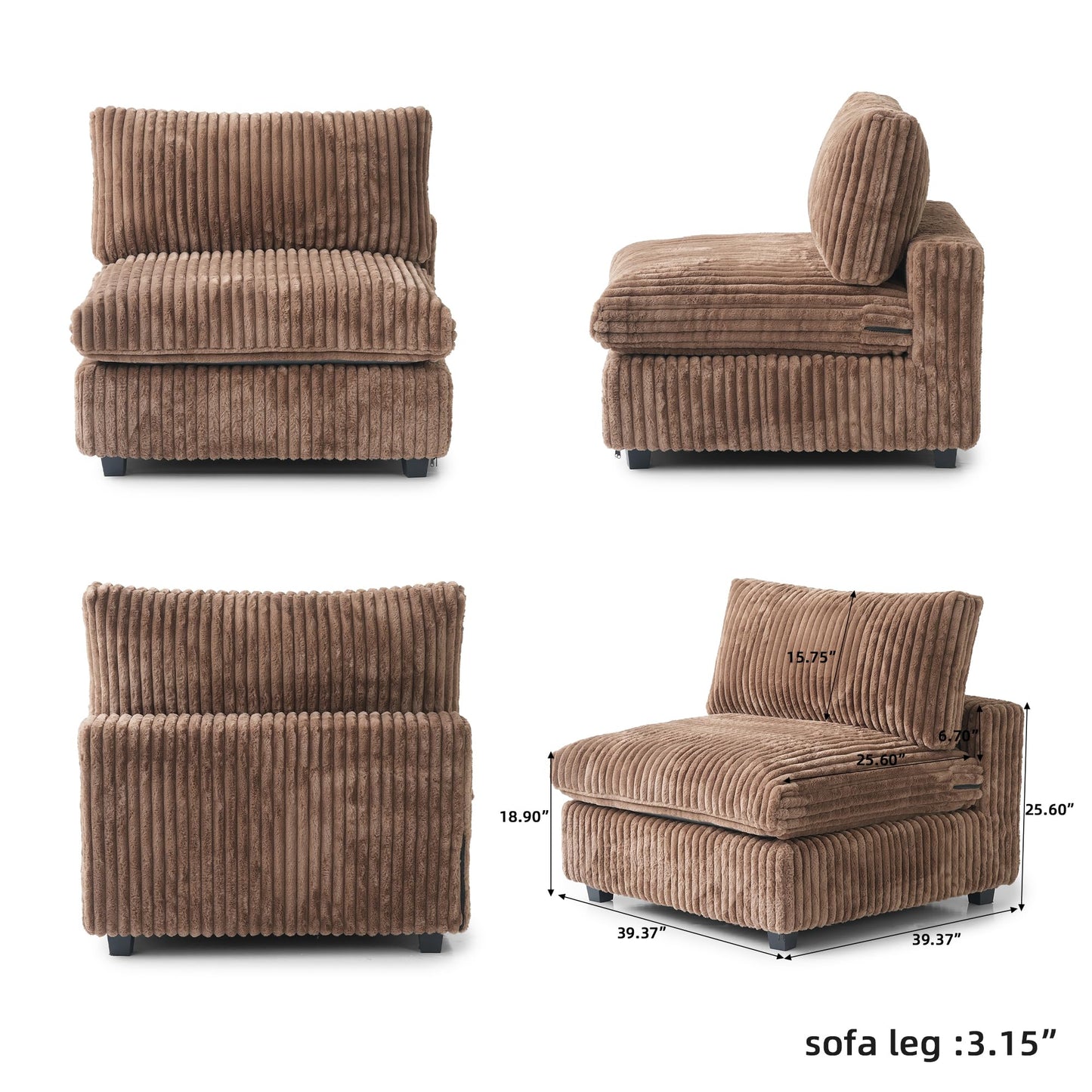 Cloud Couch Modular Sectional Sofa,157" Oversized U Shaped Couch with Ottoman,6 Seater Convertible Sofa,Comfy Plush Couches for Living Room,Covers Washable&amp;Replaceable (White)