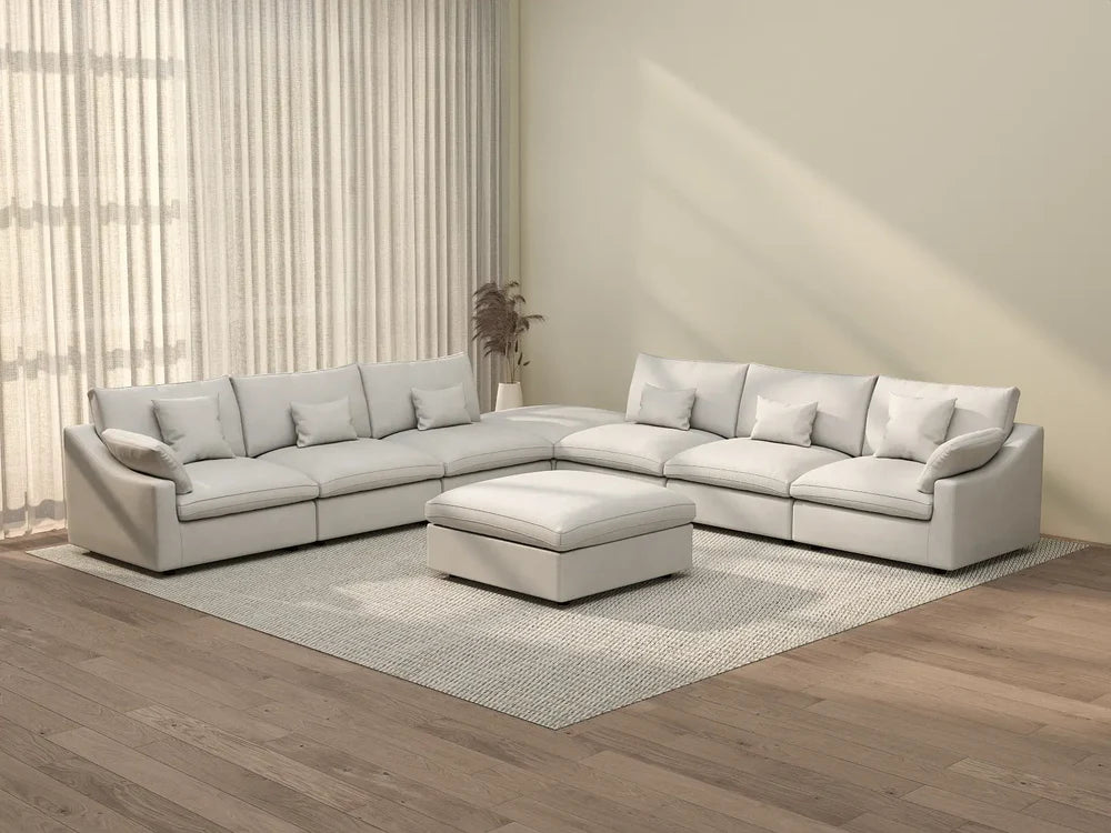 Best 6-Piece Cloud Couch：WJS Home Deluxe 6-Piece Cloud Modular