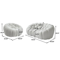 Sofás Essential Arc Boneless | Seccionales de 2 piezas en forma de L, 3 plazas, de tejido de punto 3D, color gris claro