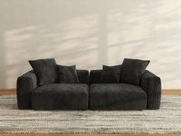 Sofás modulares modernos Matrix | Loveseats de 2 piezas de pana negra