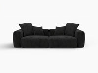 Matrix Modern Modular Sofas Covers | Black Corduroy Sofa Covers for 2-Seater