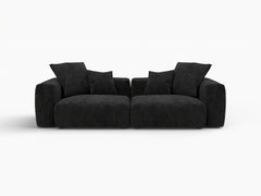 Matrix Modern Modular Sofas Covers | Black Corduroy Sofa Covers for 2-Seater