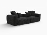 Matrix Modern Modular Sofas Covers | Black Corduroy Sofa Covers for 2-Seater