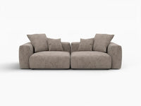 Sofás modulares modernos Matrix | Loveseats de 2 piezas de pana marrón