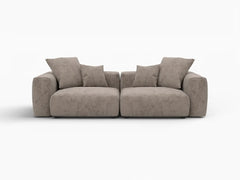 Fundas para sofás modulares modernos Matrix | Funda moderna de pana marrón para sofá de 2 plazas