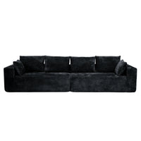 Sofás seccionales Matrix Nook | Loveseats de 2 piezas de pana negra de 2 plazas