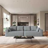 Sofás seccionales Matrix Nook | Loveseats de 2 piezas de pana gris claro de 2 plazas