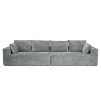 Sofás seccionales Matrix Nook | Loveseats de 2 piezas de pana gris claro de 2 plazas
