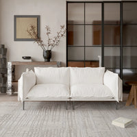 Deluxe Urban Cloud Sectional Sofas | 2-Piece Velvet Beige Loveseats 2-Seater