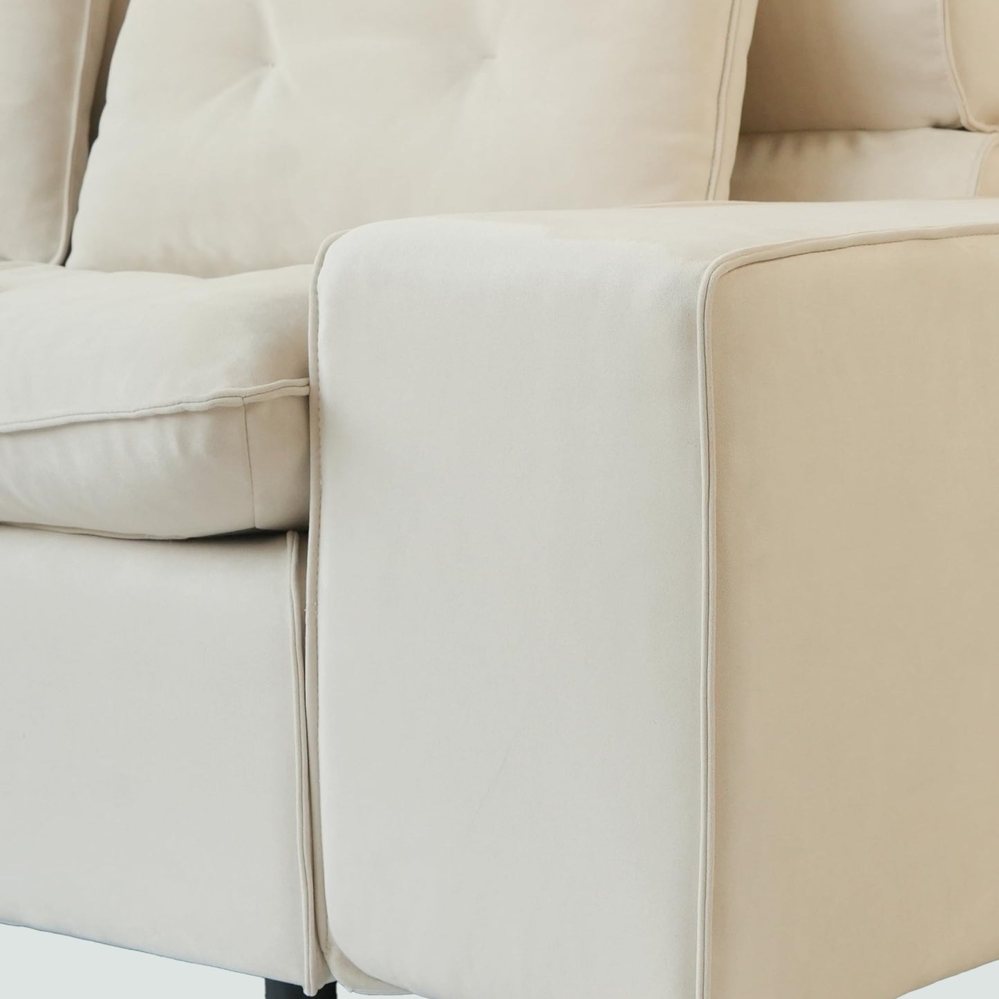 Cloud Modular Sectional Sofa, Luxury Velvet Couch Sofas for Living Room,74inch Corner Seater