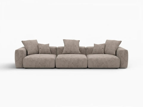 Matrix Modern Modular Sofas Covers | Modern Brown Corduroy Sofa Cover for 3-Seater