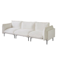 Deluxe Urban Cloud Sectional Sofas | 3-Piece Velvet Beige Couch Sectionals 3-Seater