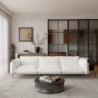Deluxe Urban Cloud Sectional Sofas | 3-Piece Velvet Beige Couch Sectionals 3-Seater