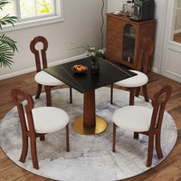 Nero Sintered Stone Bistro Table | 34" Black Square With Wood Base