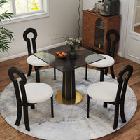 Oro Glass Bistro Table | 34" Gray Square With Wood Base