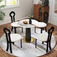 Nero Sintered Stone Bistro Table | 34" Pandora Round With Wood Base
