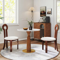 Nero Sintered Stone Bistro Table | 34" Pandora Round With Wood Base