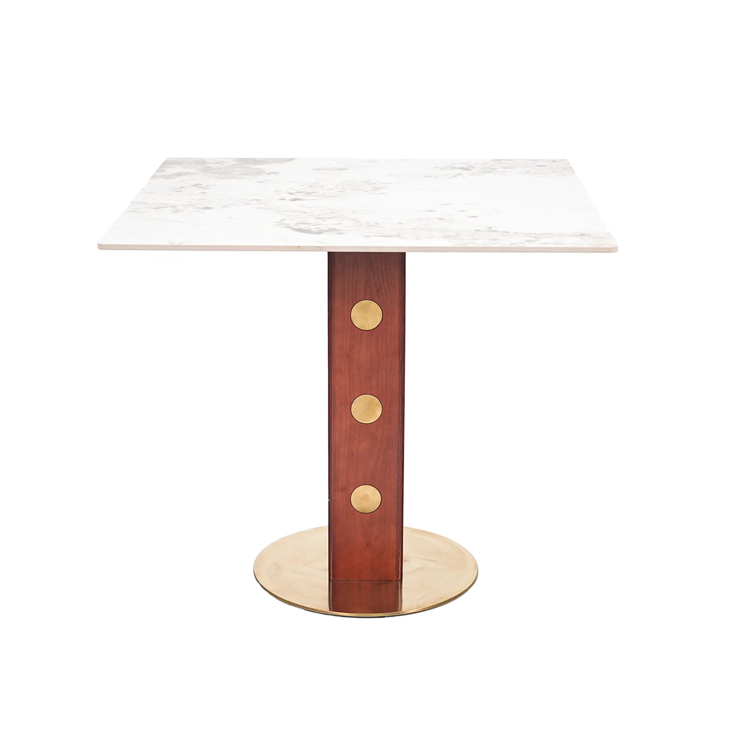 Nero Sintered Stone Bistro Table | 34" Pandora Square With Wood Base