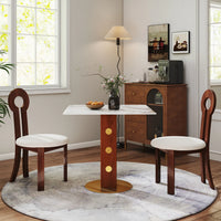 Nero Sintered Stone Bistro Table | 34" Pandora Square With Wood Base