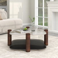 Zenith Glass Coffee Table | 36" Copper Square With Storage Shelf