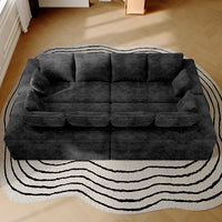 Sofás seccionales Matrix Nook | Sofás seccionales en forma de U de 4 piezas de pana negra de 4 plazas