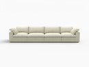 Deluxe Premium Cloud Sectional Sofas Covers | Khaki Cotton and Linen Sofa Cover for 4-Seater