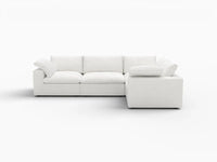 Deluxe Premium Cloud Sectional Sofa Covers | White Cotton and Linen Sofa Cover for 4-Seater