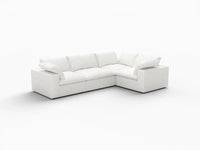 Deluxe Premium Cloud Sectional Sofa Covers | White Cotton and Linen Sofa Cover for 4-Seater