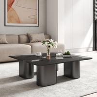 Zenith Glass Coffee Table | 40" Gray Square With 4 Legs