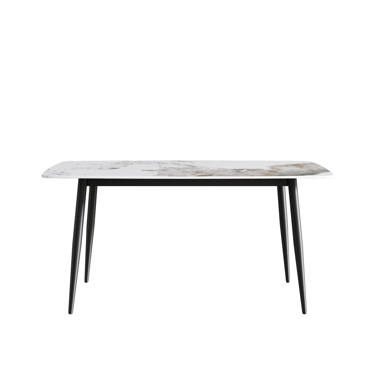 Marbella Sintered Stone Dining Table | 63" Pandora Rectangular With Curved Edge