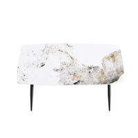 Marbella Sintered Stone Dining Table | 63" Pandora Rectangular With Curved Edge